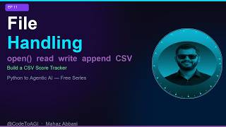 Python File Handling Explained | Read, Write & Store Data Permanently | EP 11 | CodeToAGI