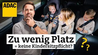 Entfällt die Kindersitzpflicht bei zu wenig Platz wirklich? | ADAC | Recht? Logisch!