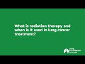 Radiation Therapy for Lung Cancer