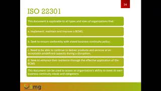 ISO 22301:2019 Business Continuity Management System