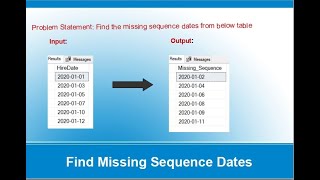 Finding Missing Sequence Dates - Part 28 | Recursive CTE | DATEADD | Skipped Dates Using SQL