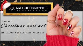 Laloo How To: Xmas Nail Art με τα νέα απλά βερνίκια Laloo Weekly Nail Polishes 🎅 ❄️