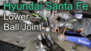 How to Replace Lower Ball Joint on Hyundai Santa Fe 2007-2012 DIY