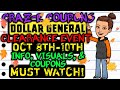 🎉MUST WATCH!!🤑TONS OF INFO!🎉DOLLAR GENERAL CLEARANCE EVENT🤑OCT 8TH-10TH🎉DOLLAR GENERAL COUPONING🤑