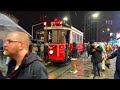 جولة في اجواء ممطرة في ميدان تقسيم ليلاً İstiklal avenue istanbul taksim 🇹🇷