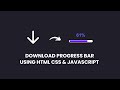 Download Progress Bar In HTML CSS JavaScript | Loading Animation