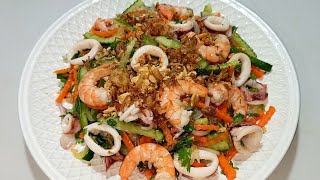 Cách làm Gỏi Hải Sản Chua Ngọt giòn ngon đãi tiệc đơn giản - Bếp Nhà Hoàng
