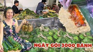 Lớn nhất Sài Gòn, LÒ BÁNH TÉT GIA TRUYỀN gói hơn 3000 bánh phục vụ bà con ăn Tết Nguyên Đán 2025