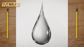 How To Draw Realistic Water Droplets with Pencil | Water Drop Drawing Tutorial!