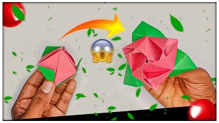 How To Make an Origami Magic Rose Cube | Paper Rose | Merajul Paper Craft