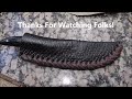 making a beaver tail knife sheath with a braided edge