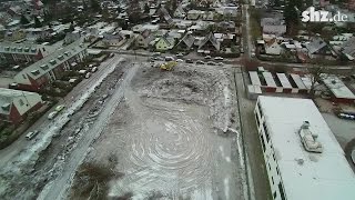 Das Baugebiet an der Perleberger Straße in Pinneberg aus der Luft