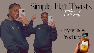 Flat Twist on TYPE 4 Natural Hair Tutorial + Camille Rose Honey Hydrate Leave-in Review