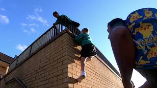 The Race (Dad and kids Parkour)