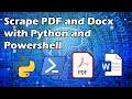 Python & PowerShell for Absolute Beginners - Scrape Text from PDF and DOCX [bulk operation]
