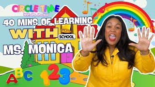 Kids Songs | Learning with Ms. Monica | ABC Song + More Children's Songs | Toddler Lessons