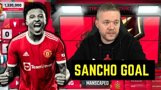 Mark Goldbridge Reaction to Sancho First Goal for Manchester United