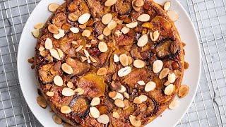 A Sensational Recipe For Fig Cake | Almond-Fig Upside Down Olive Oil Cake (Recipe in caption)