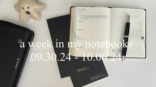 a week in my notebooks | 09.30.24  - 10.06.24