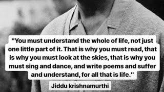 Reading Jiddu Krishnamurti