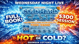 $300 FULL BOOK of Cold Hard Cash! 🔥❄️ | Georgia Lottery Scratch Off LIVE