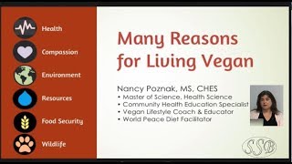 Many Reasons for Living Vegan by Nancy Poznak