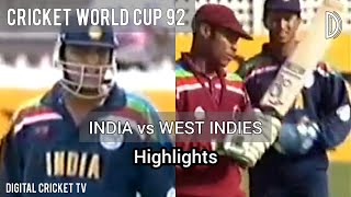 CRICKET WORLD CUP 92 / INDIA vs WEST INDIES / 24th Match / HD Highlights / DIGITAL CRICKET TV