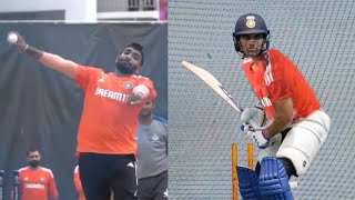 Shubman Gill facing Jasprit Bumrah's fastest bowling during net practice before Ind vs Pak WC 2023@N