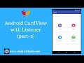 Android Studio Tutorial : CardView with material design (part-2)