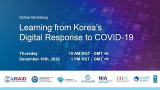 Online Workshop: Learning from Korea’s Digital Response to COVID 19