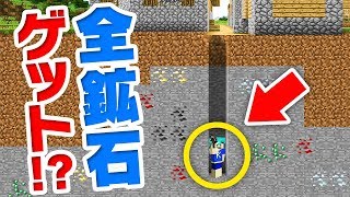 【マインクラフト】奇跡が起きた！！30分で全種類のレア鉱石をゲット出来るのか！？後編【マイクラ実況】