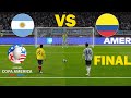 ARGENTINA vs COLOMBIA - PENALES | Final Copa América 2024 | Messi contra Diaz | Jugabilidad PES