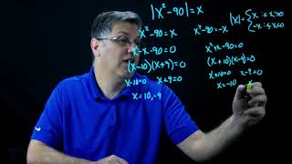 Solving Absolute Value Equations with Quadratics