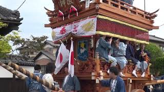 令和記念山車曳き③　五丁目(源囃子連中)