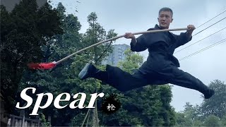 Spear - The king of Chinese Kungfu! Remaking the technique of Zhao Yun!【Amazing Kungfu】#shorts