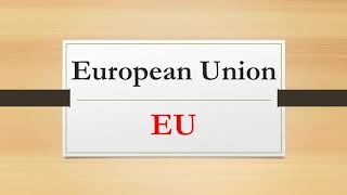 The European Union |EU|