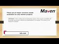 snapshot vs version in maven maven interview question build automation tool