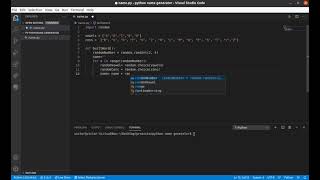 Make a simple random name generator using python