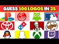 Guess the 100 Logos in 3 Seconds🎯:Logo Quiz!🍫