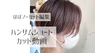 【ほぼノーカット編集】ハンサムショートヘアのカット動画