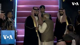Saudi Crown Prince Mohammed Bin Salman Arrives For Two-Day Trip to India