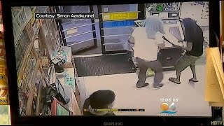 Caught On Camera: Machete Wielding Duo Rob Gas Station