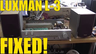 Luxman L-3 Stereo Amplifier: REPAIRED!