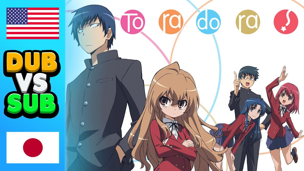 Toradora Anime Dub Vs Sub Comparison Youtube