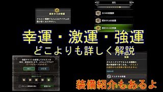 MHW 強運・激運チケット・招き猫の幸運　間違えやすいスキル詳細説明　フルドレス装備８種類紹介