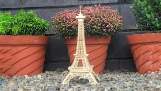 How to make an Eiffel tower with wooden sticks