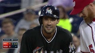 MIA@WSH: Jones singles in the first run of the game