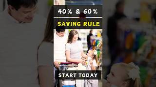 40 60 Percent Rule for Saving Money #money #financialfreedom #shorts