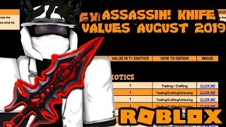 values roblox assassin