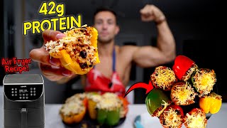 High Protein Stuffed Peppers Recipe! Anabolic Low Calorie, Easy Meal Prep
